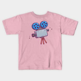 Camera Movie Cartoon Kids T-Shirt